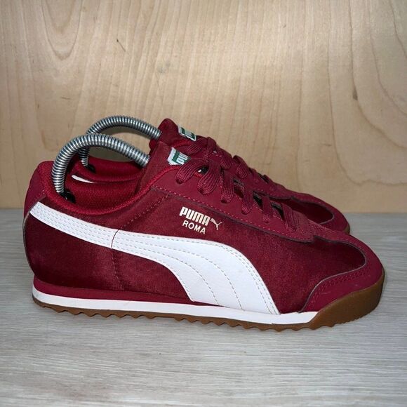 Puma Roma Basic Burgundy/White 362795-22 Youth 3.5C - Picture 4 of 11
